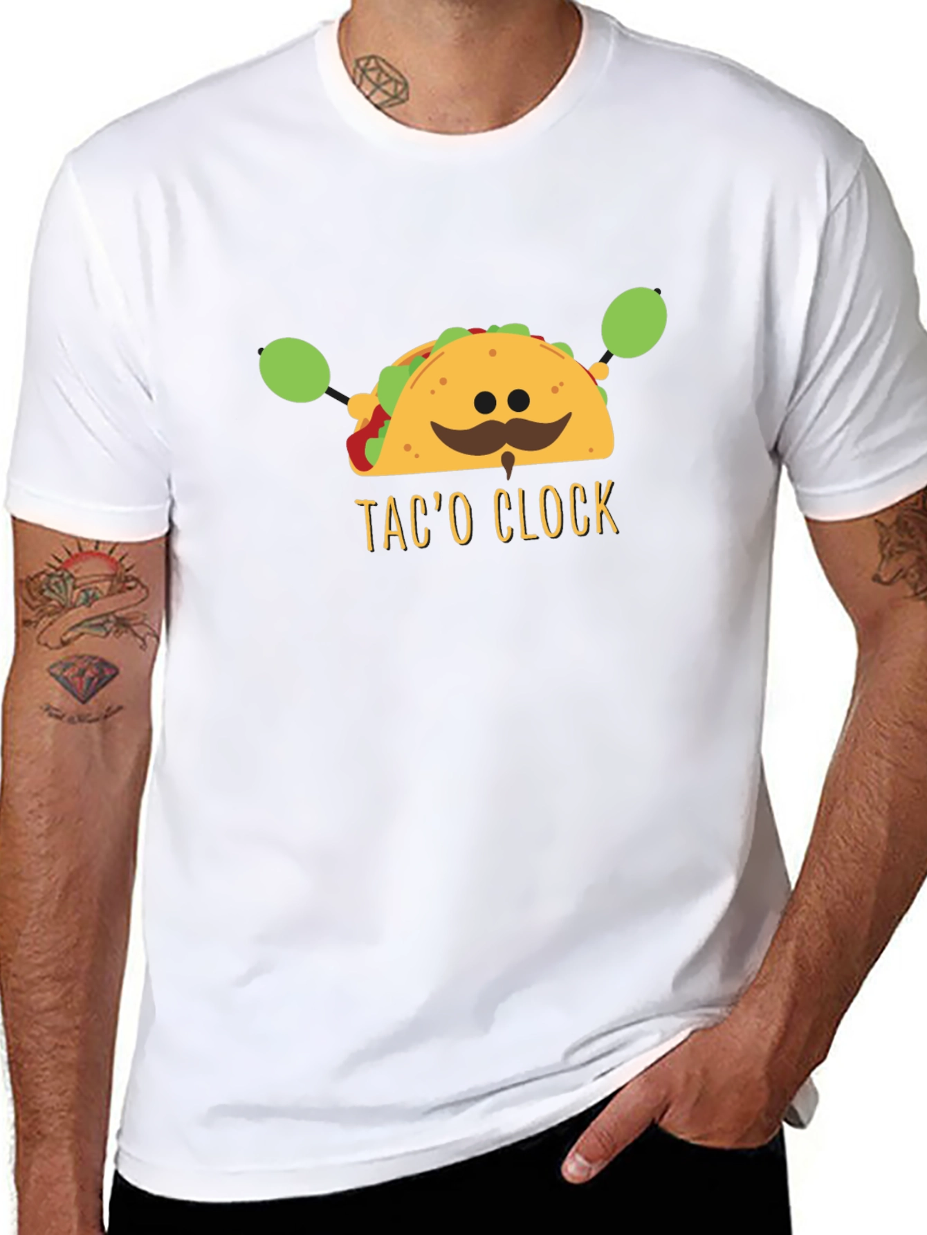 Taco OClock Graphic T-Shirt - Funny Foodie Tee