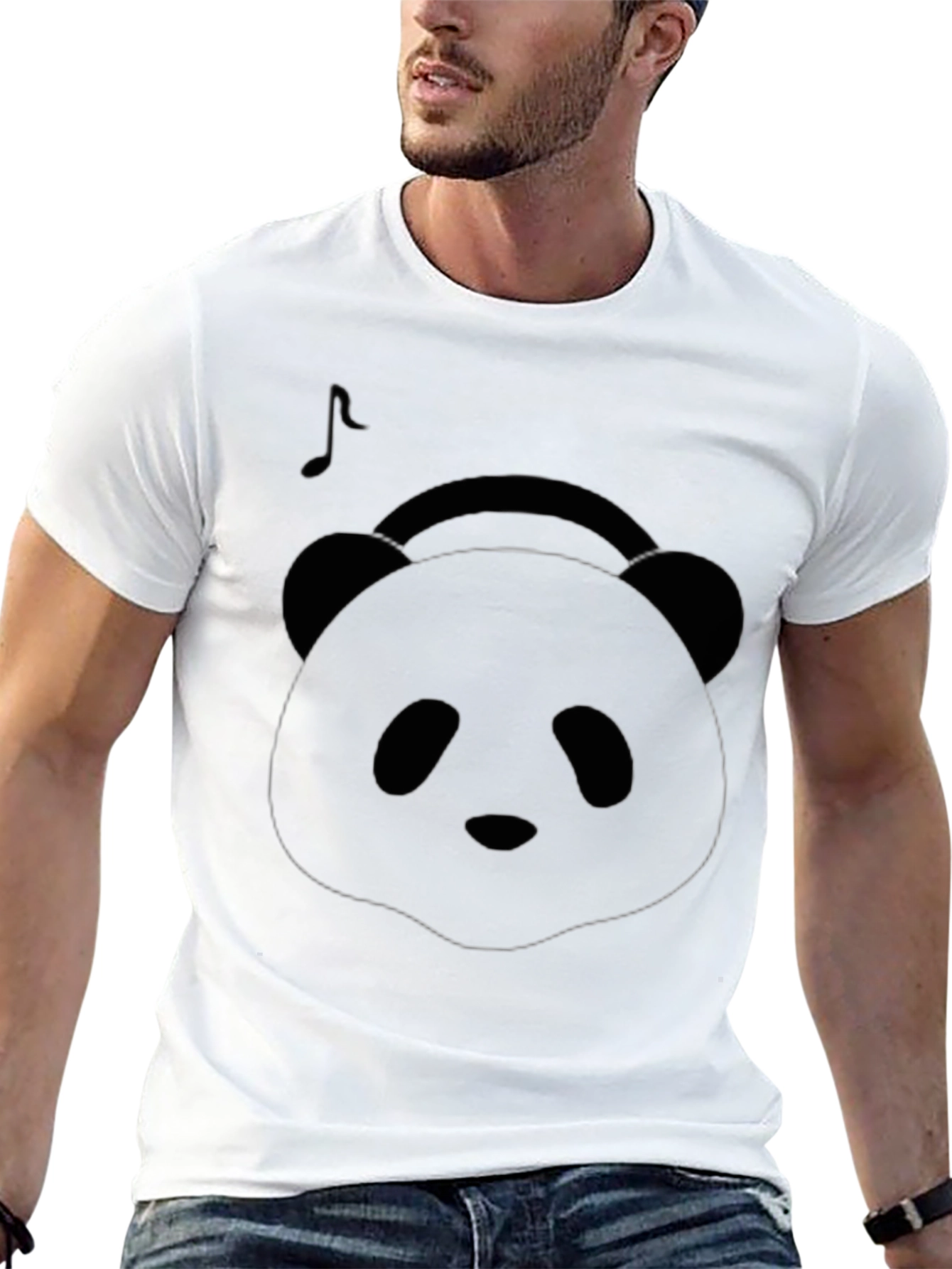 Panda DJ Black T-Shirt