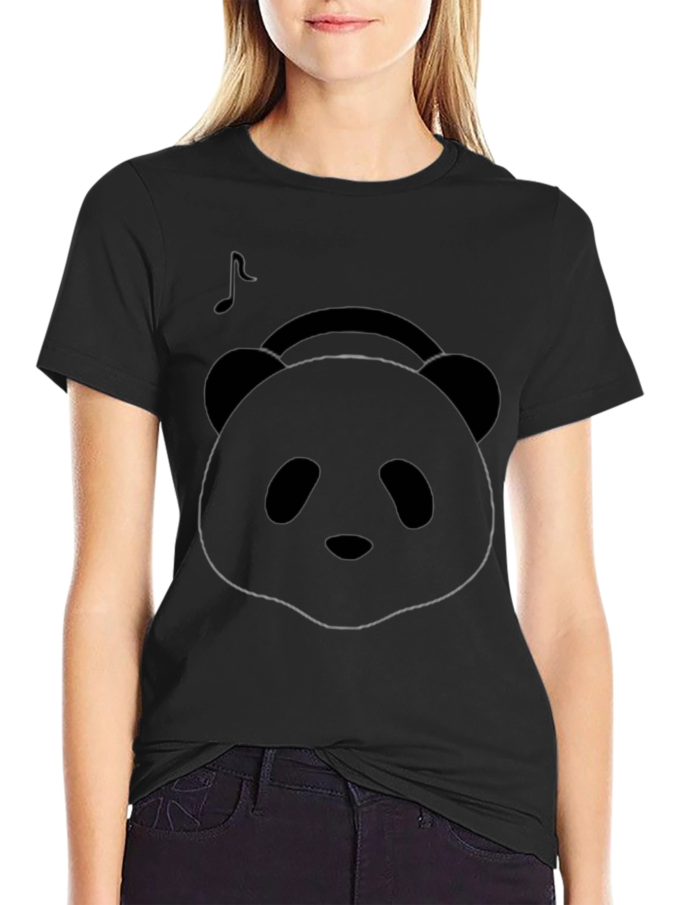 Panda DJ Black T-Shirt