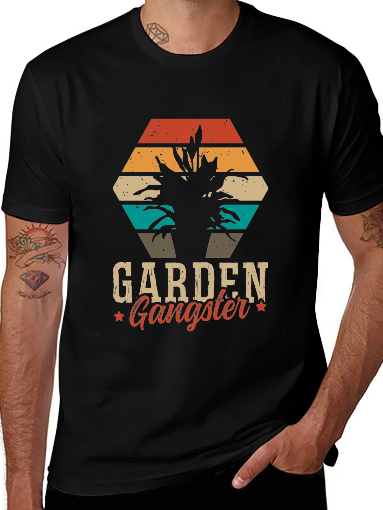 Garden Gangster Graphic Tee - Black T-Shirt