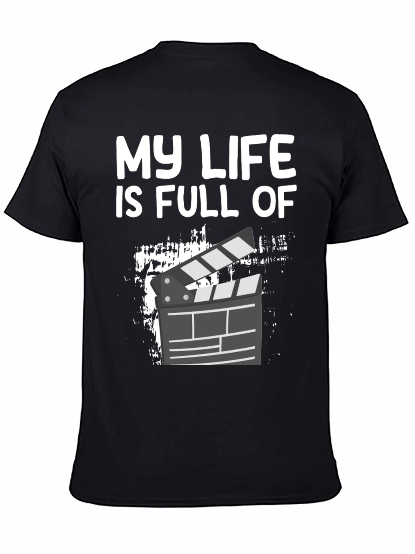 My Life is Full of Action Black Graphic Tee