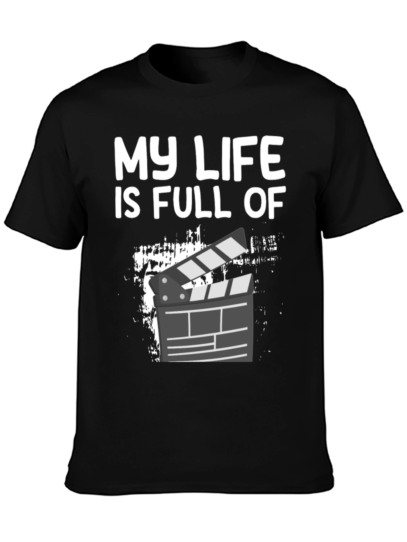 My Life is Full of Action Black Graphic Tee