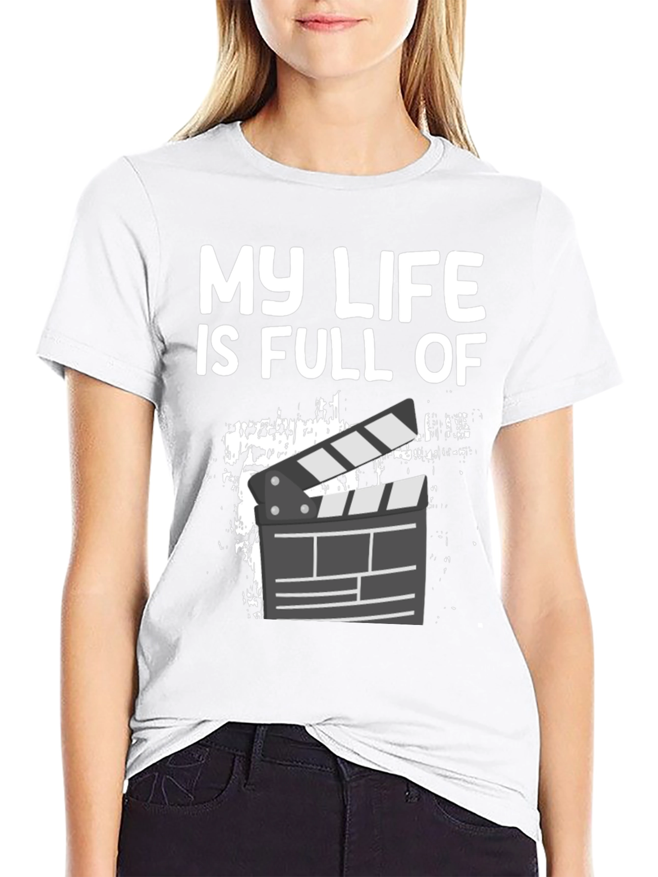My Life is Full of Action Black Graphic Tee