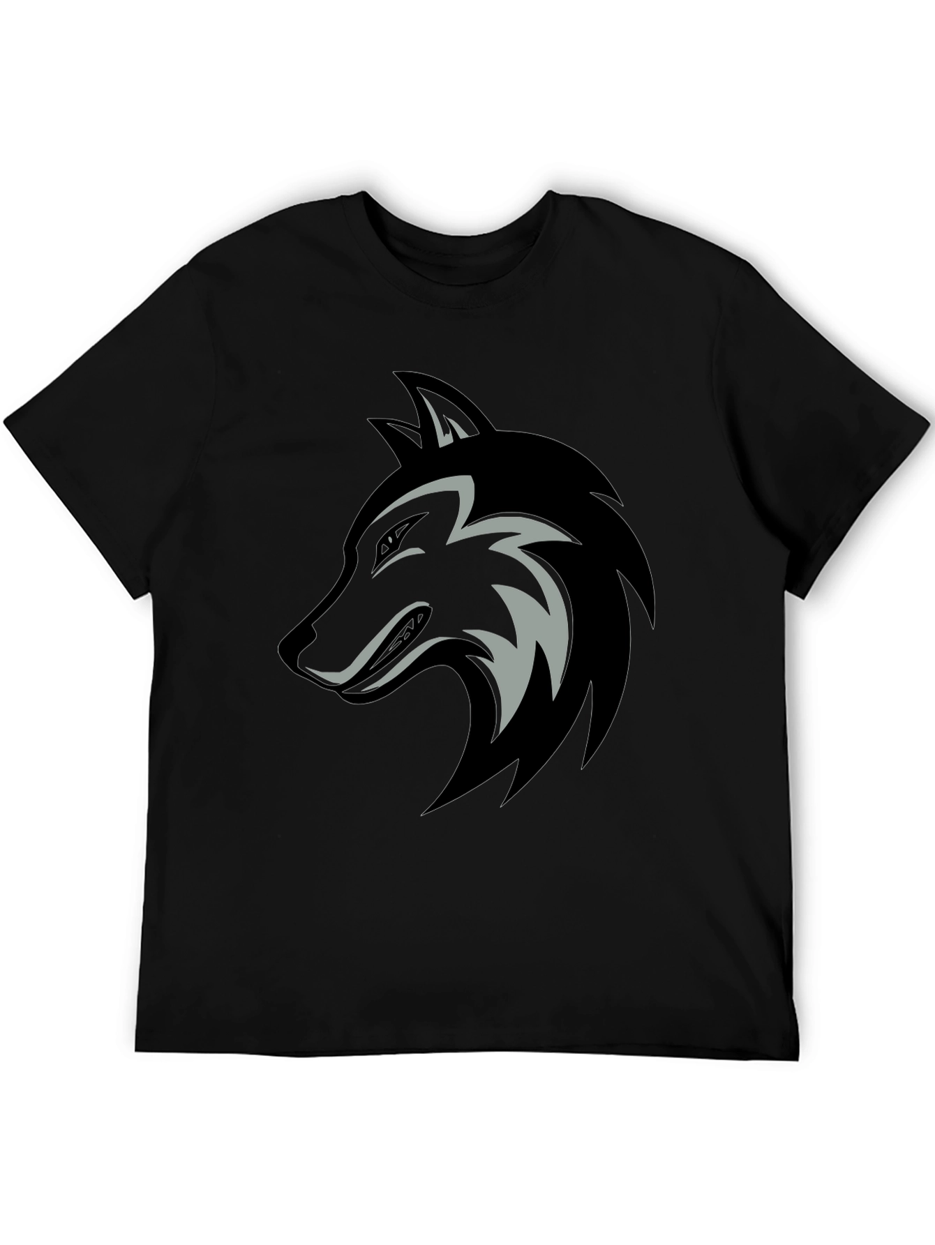 Wolf Graphic Black Tee - Fierce Style