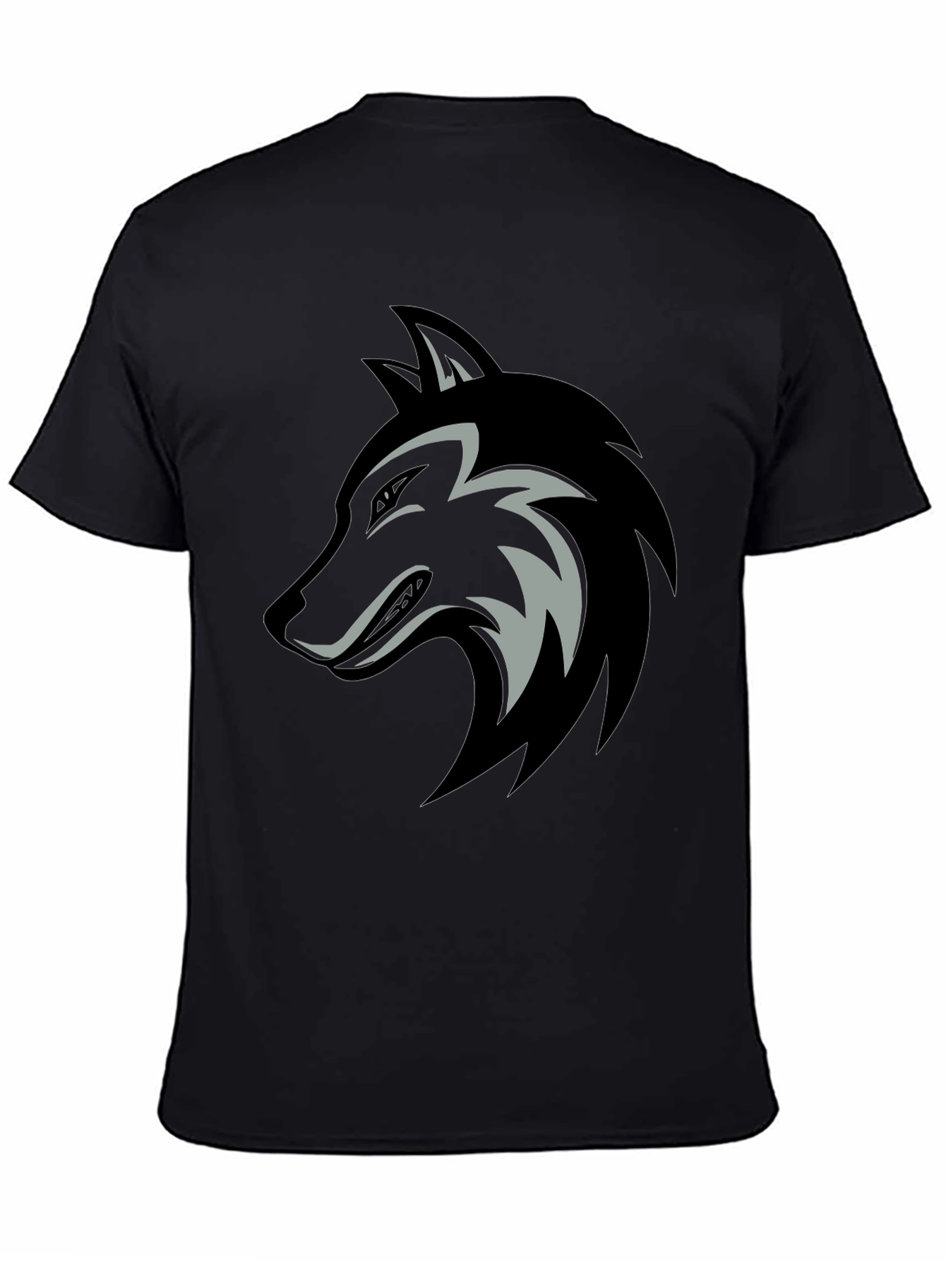 Wolf Graphic Black Tee - Fierce Style