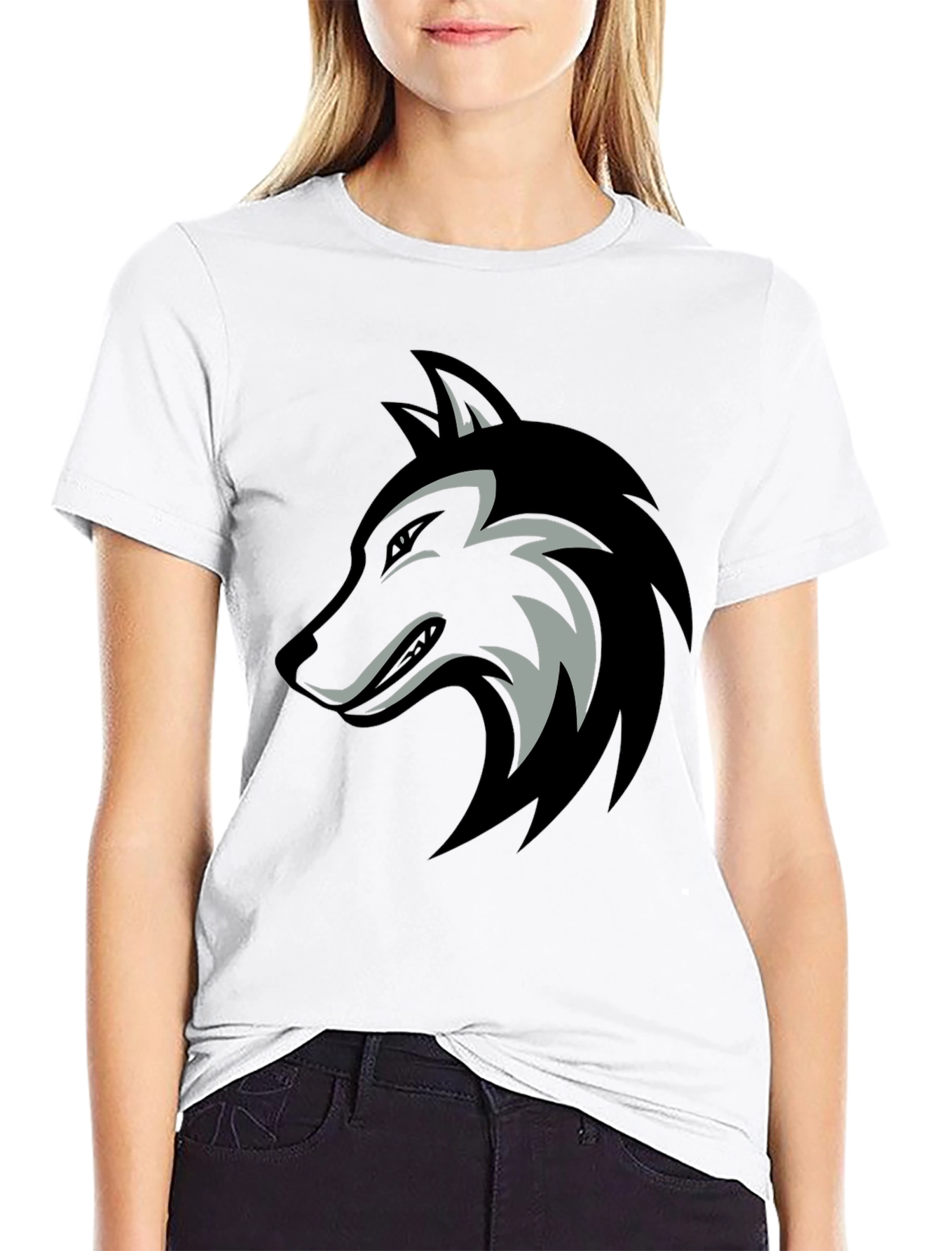 Wolf Graphic Black Tee - Fierce Style