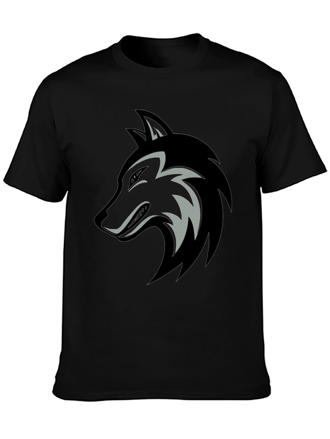 Wolf Graphic Black Tee - Fierce Style