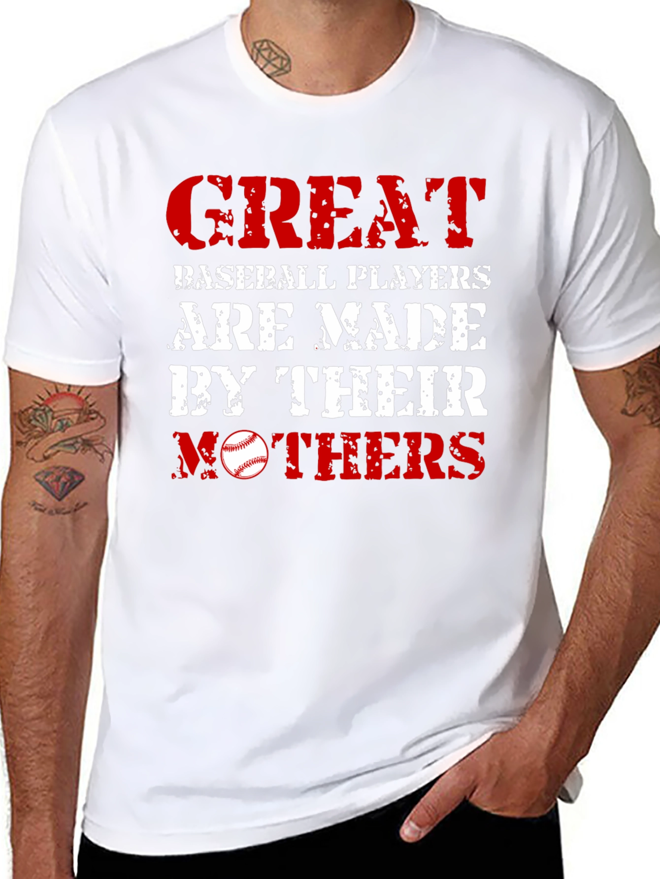 Great Baseball Players Made by Mothers T-Shirt