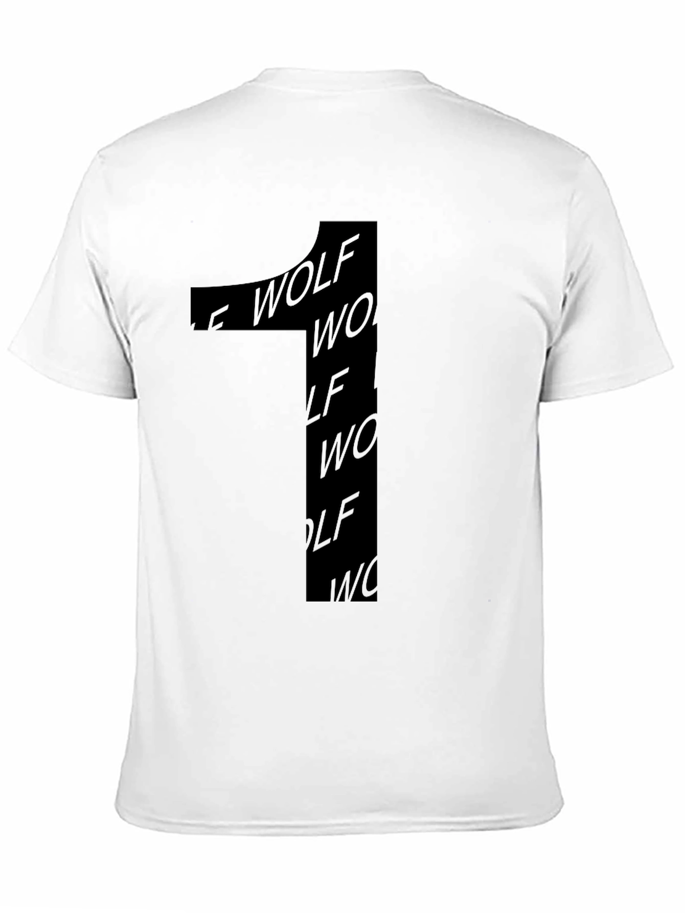 Black T-Shirt with Wolf Design - Stylish Casual Wear