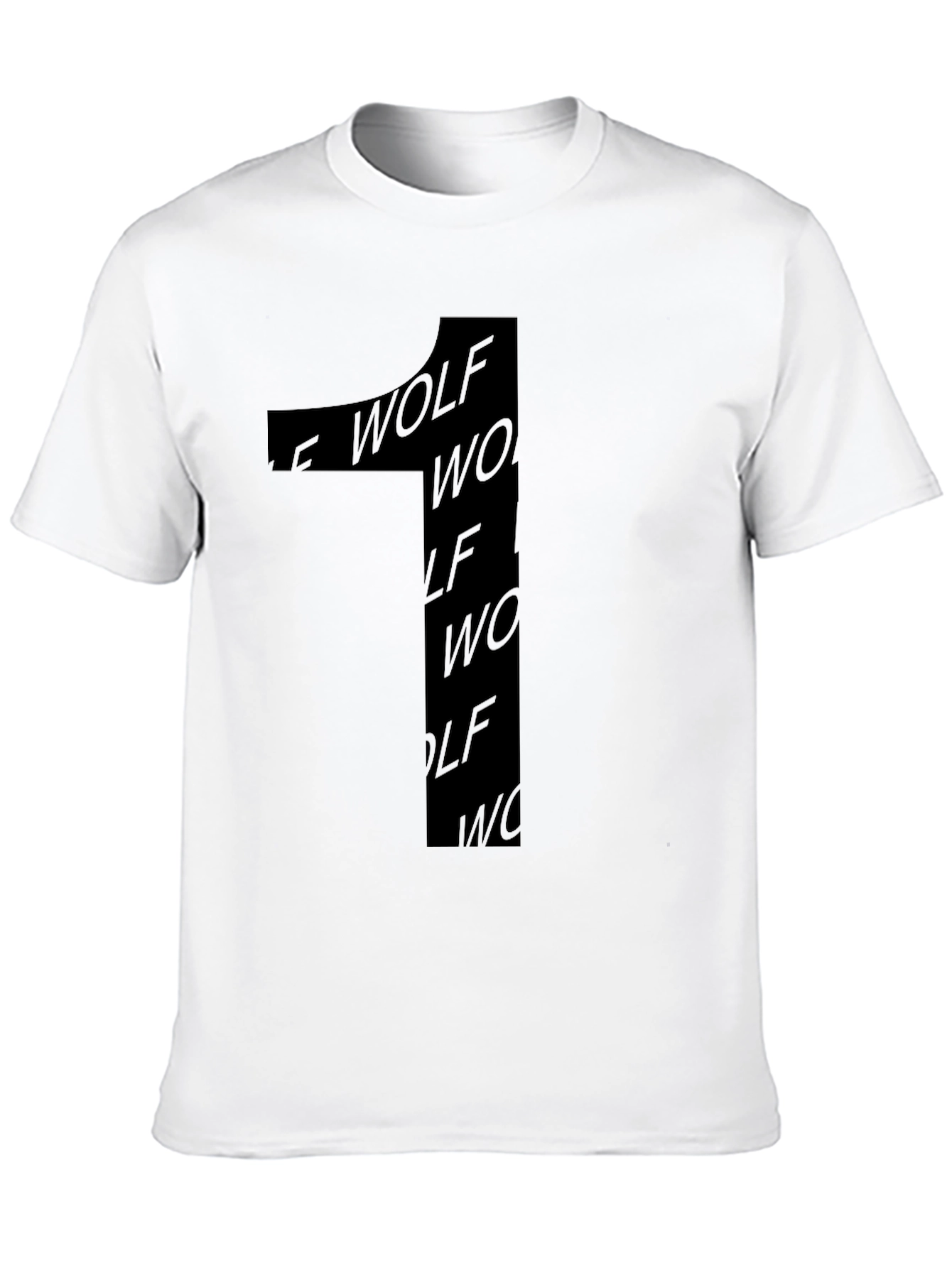 Black T-Shirt with Wolf Design - Stylish Casual Wear
