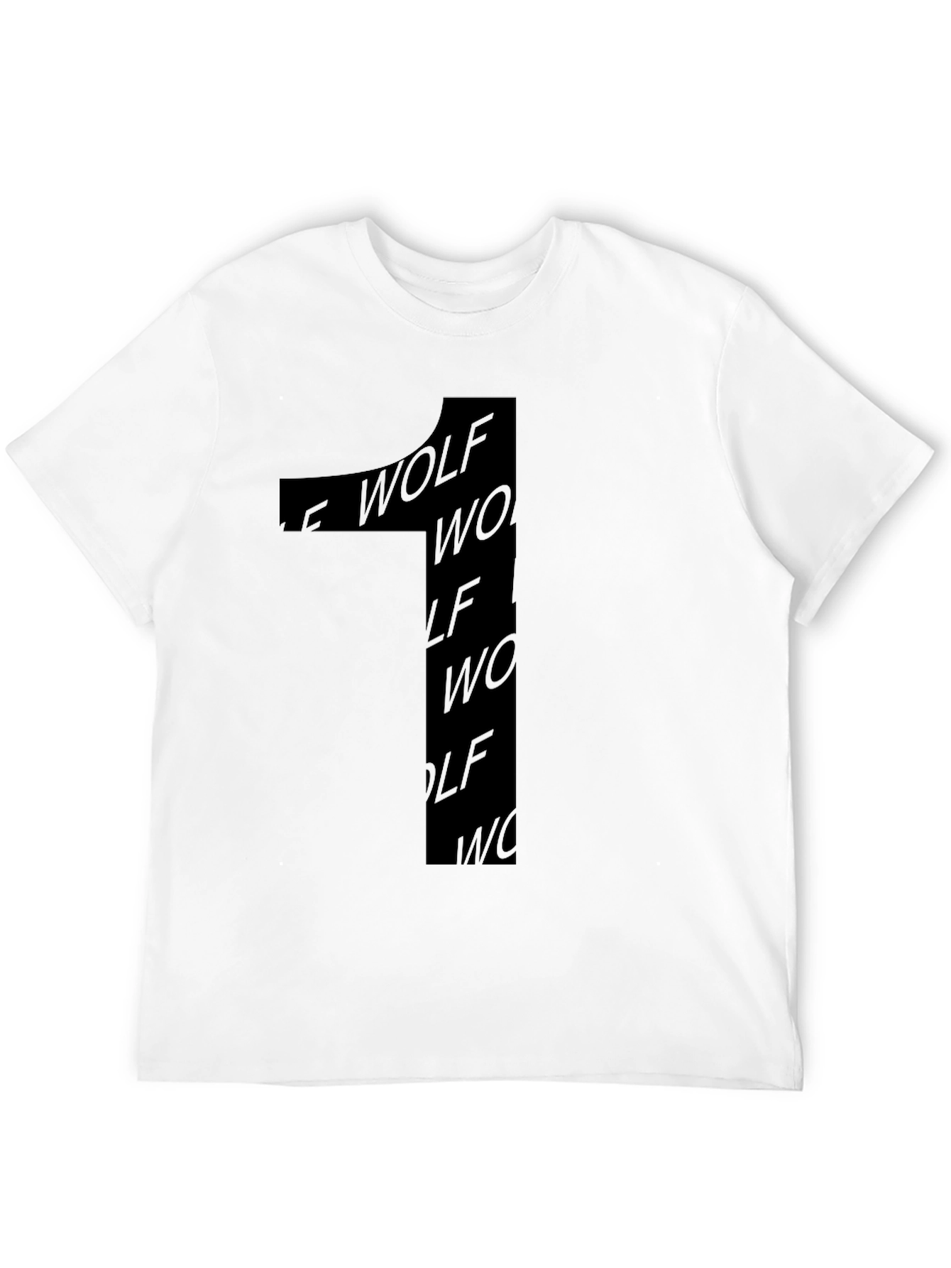 Black T-Shirt with Wolf Design - Stylish Casual Wear