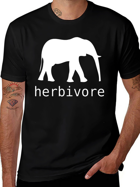 Herbivore Elephant Black T-Shirt