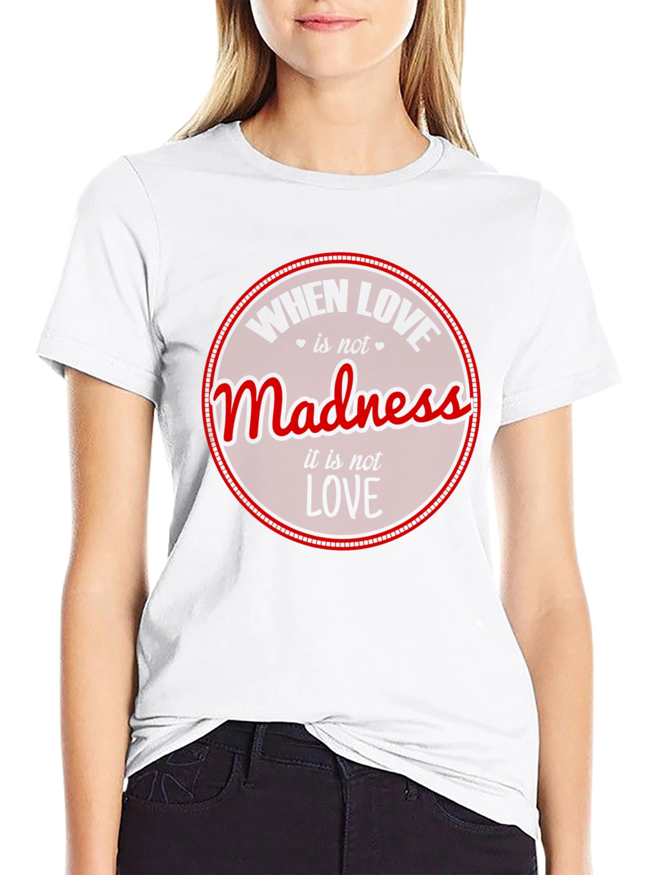 Madness is Just for Love Mens Black T-Shirt