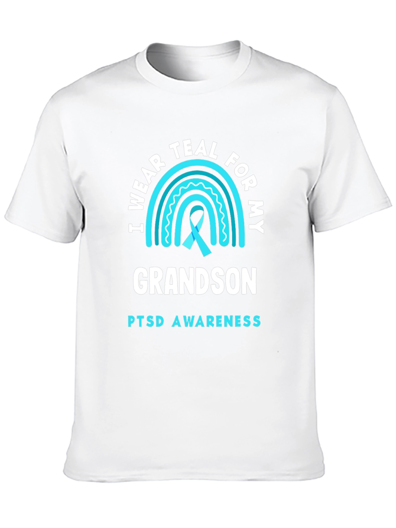 Teal PTSD Awareness Grandson T-Shirt