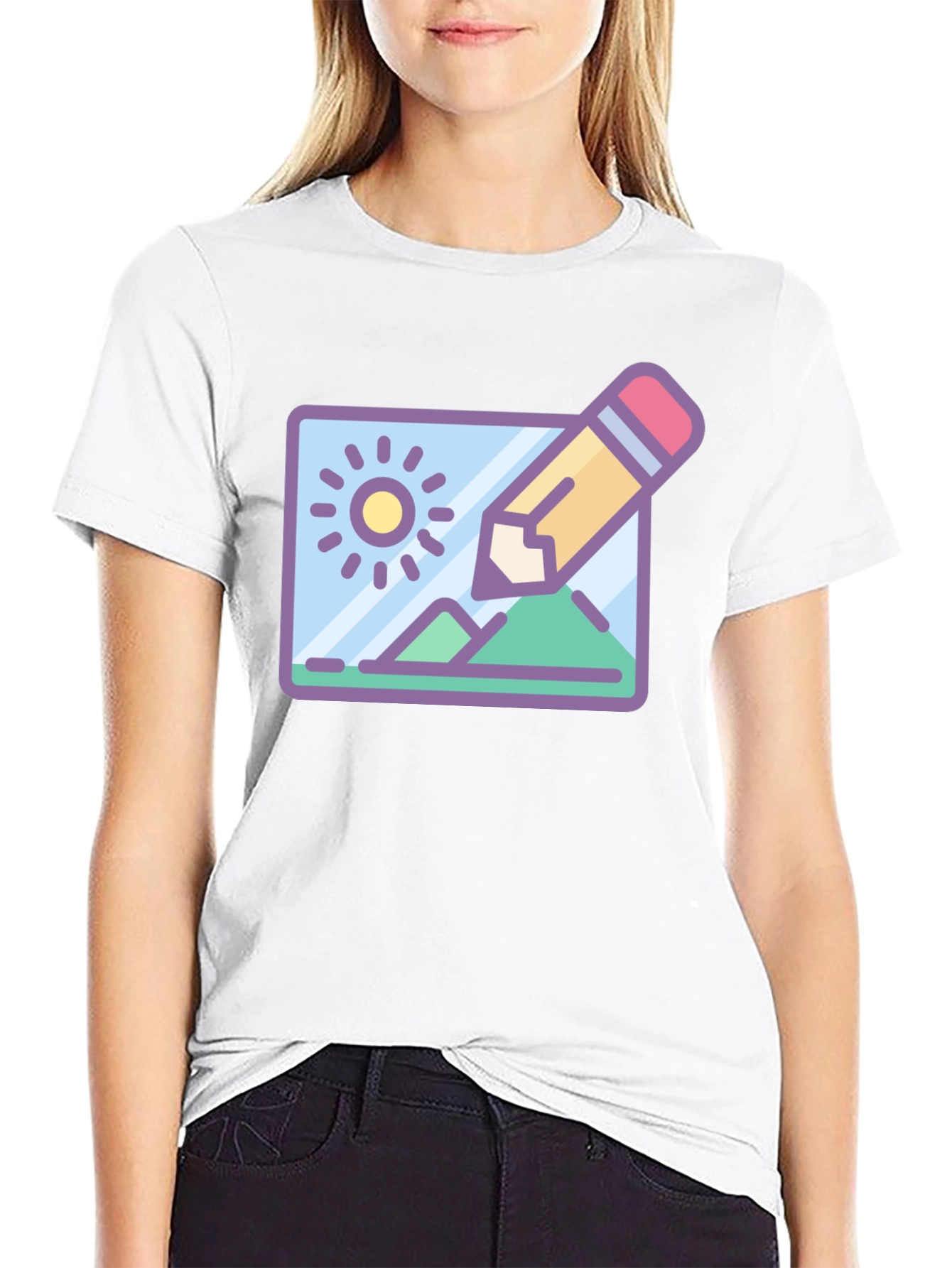 Design Landscape Tee - Artist Drawing T-Shirt