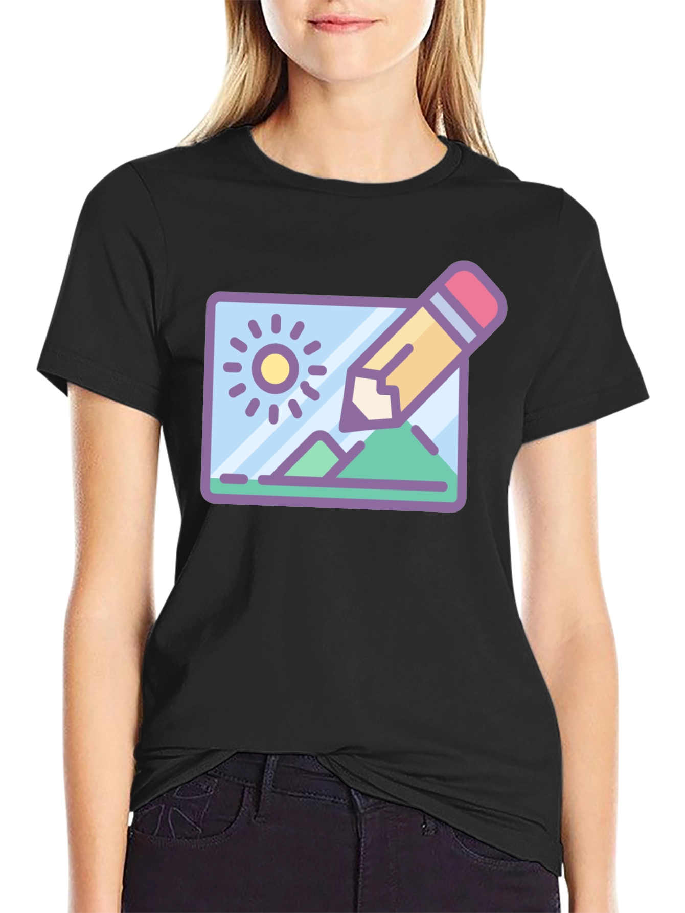 Design Landscape Tee - Artist Drawing T-Shirt