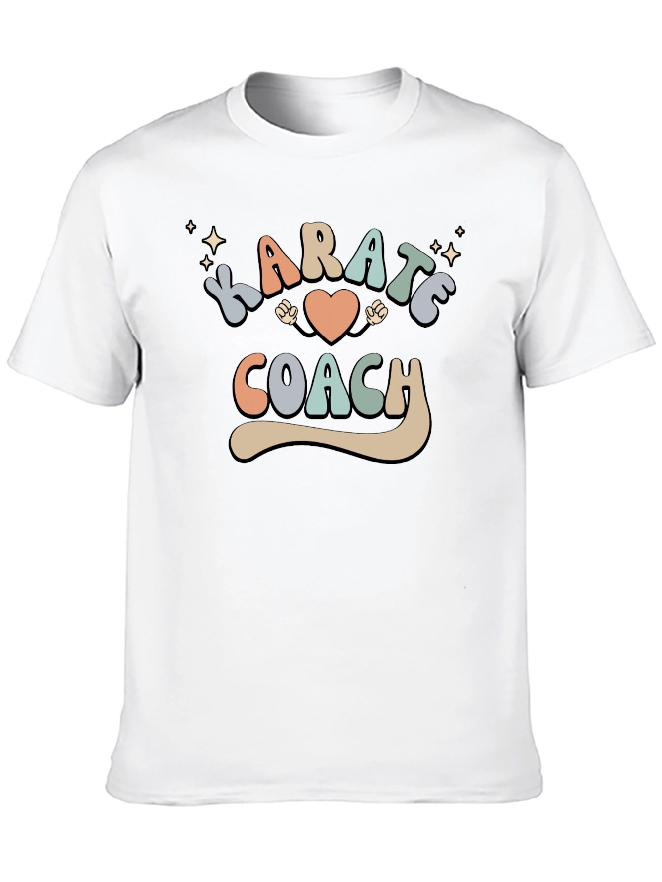 Karate Coach Black Graphic T-Shirt