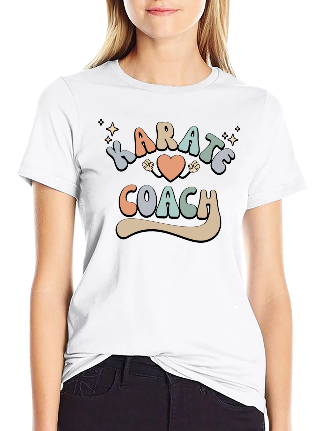 Karate Coach Black Graphic T-Shirt