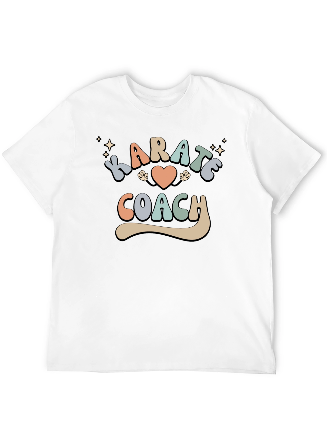 Karate Coach Black Graphic T-Shirt