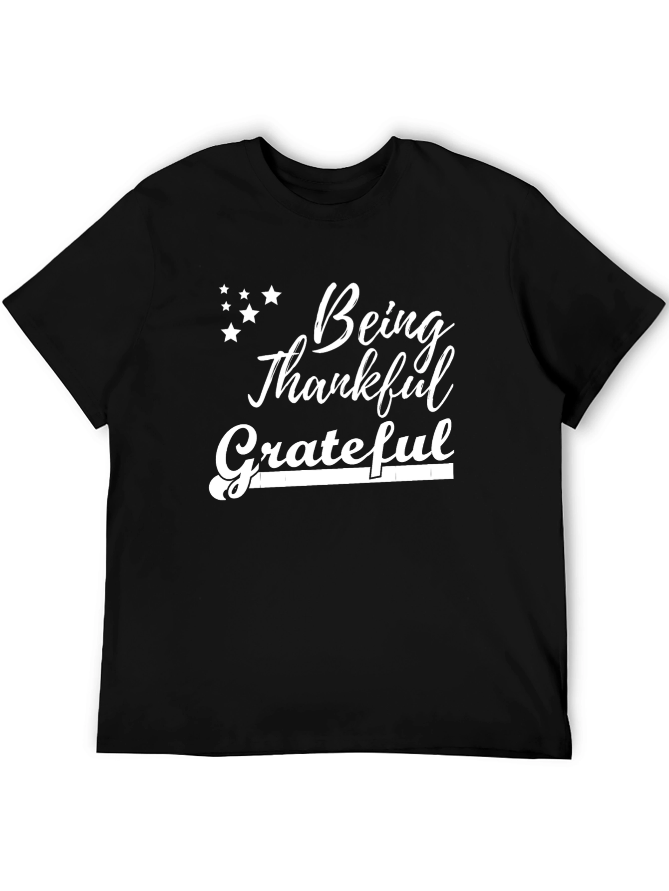 Being Thankful Grateful Black Tee
