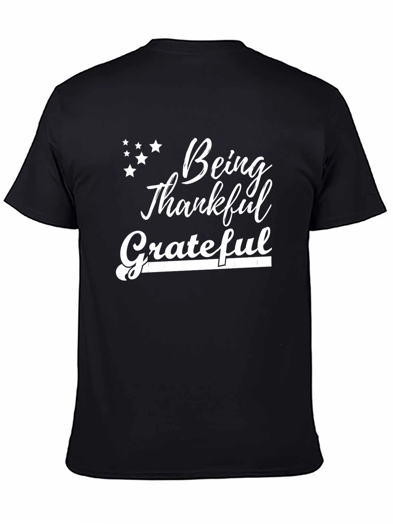 Being Thankful Grateful Black Tee