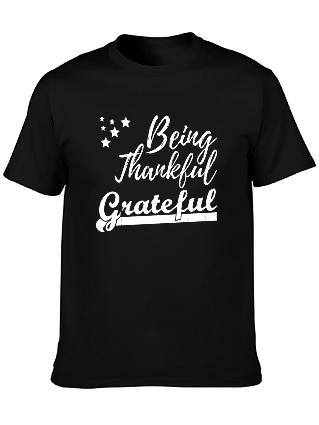 Being Thankful Grateful Black Tee