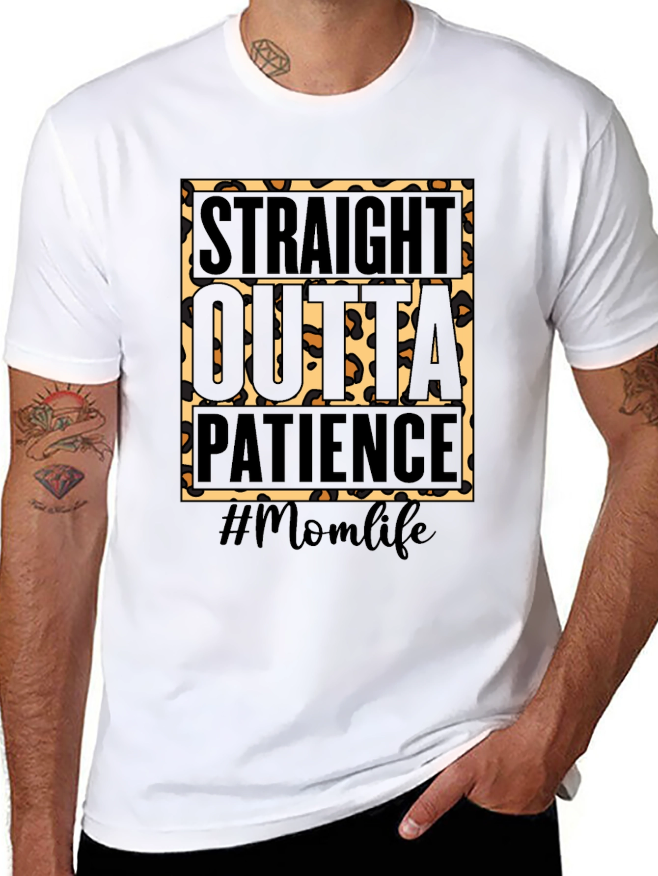 Straight Outta Patience Momlife Graphic Tee