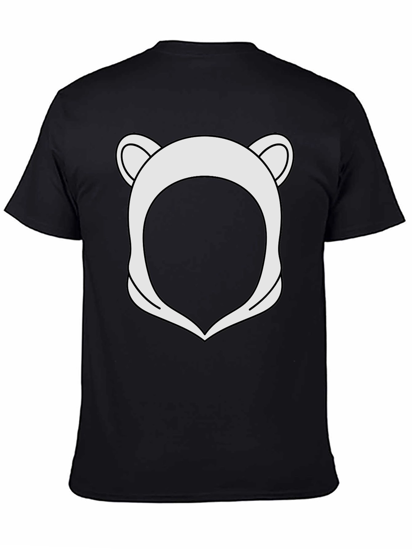 Bear Hood T-Shirt - Black Graphic Tee