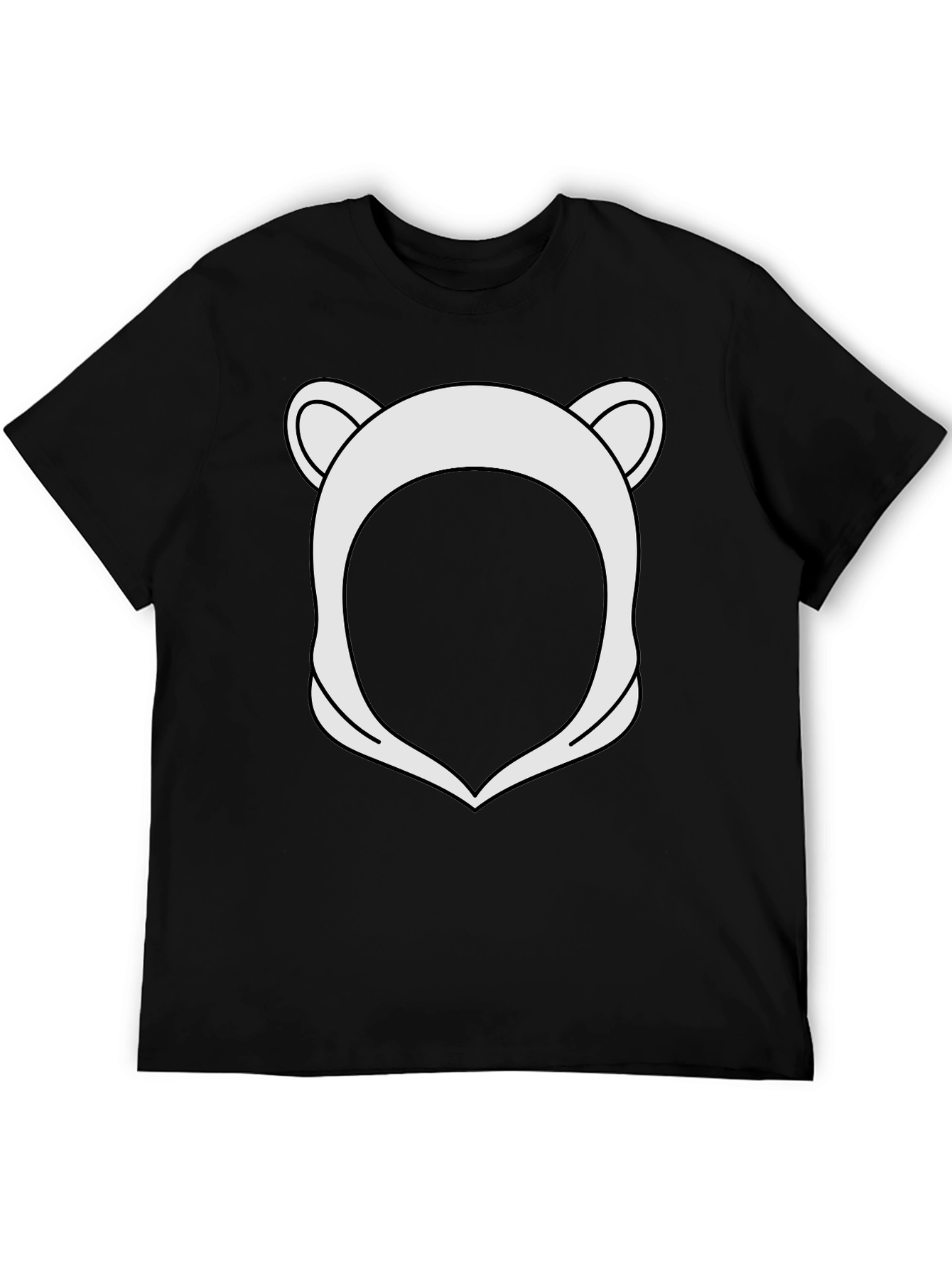 Bear Hood T-Shirt - Black Graphic Tee