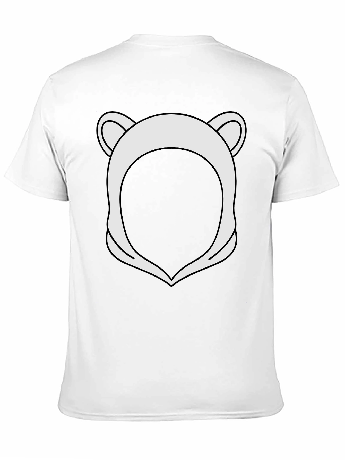 Bear Hood T-Shirt - Black Graphic Tee