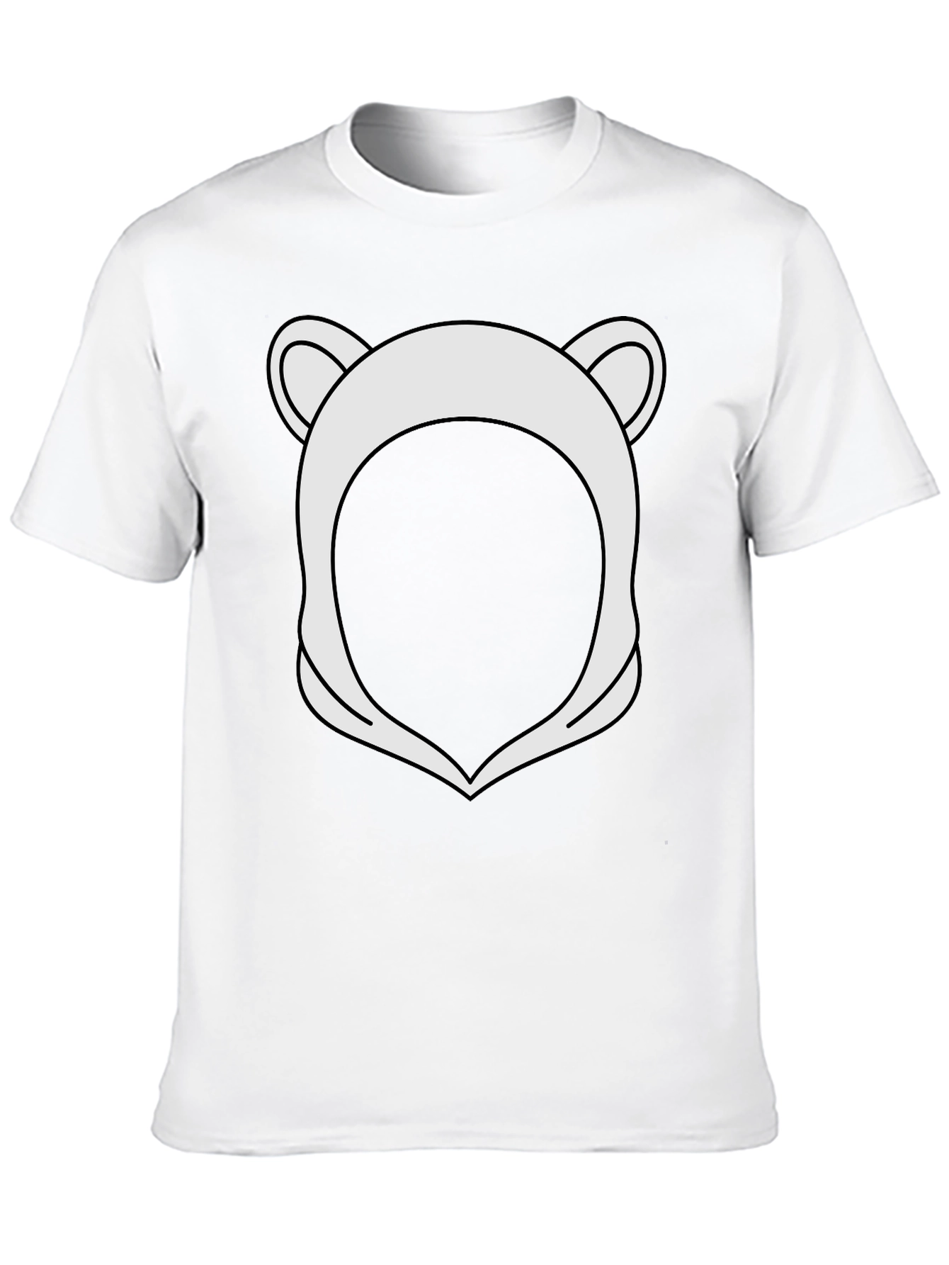 Bear Hood T-Shirt - Black Graphic Tee