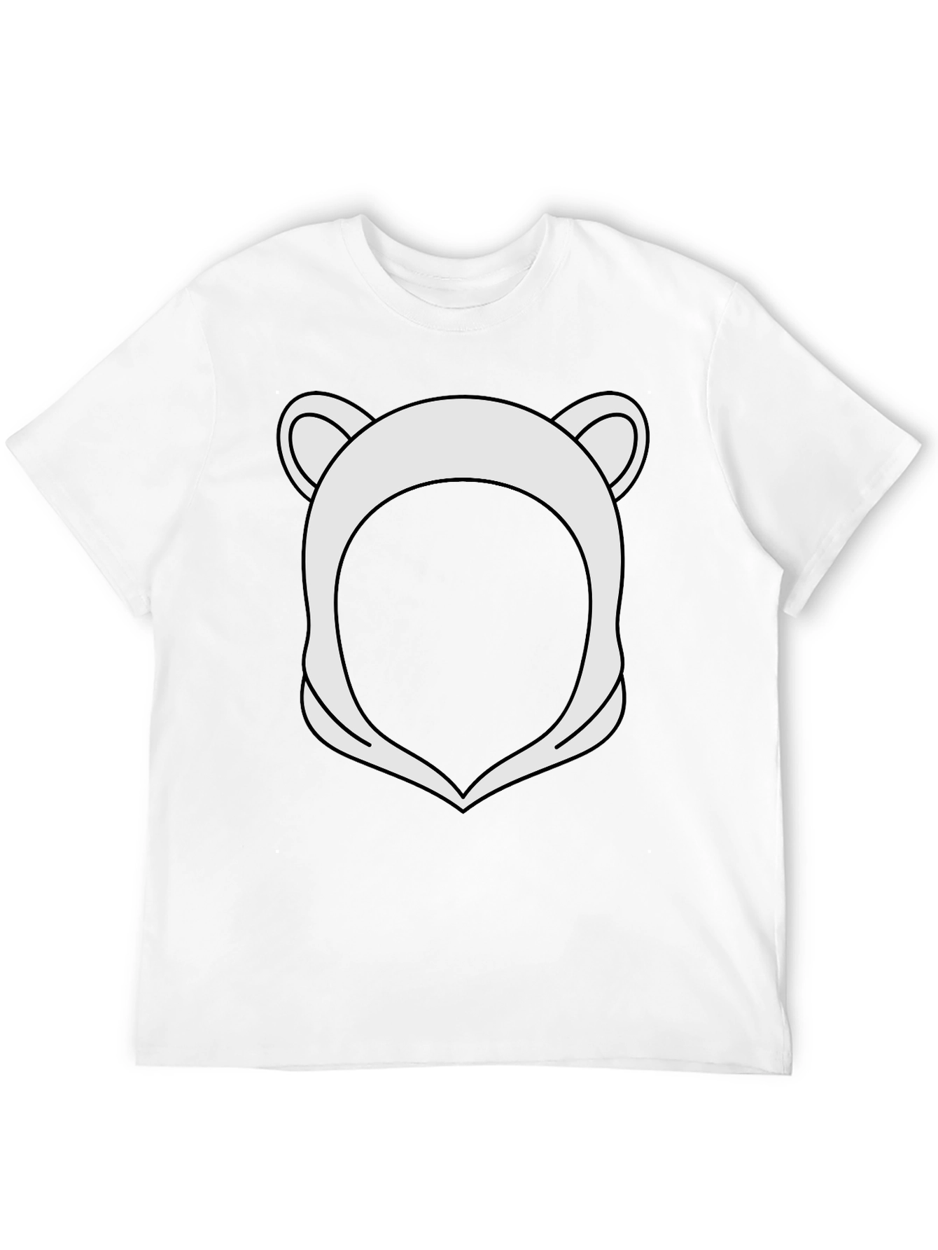 Bear Hood T-Shirt - Black Graphic Tee