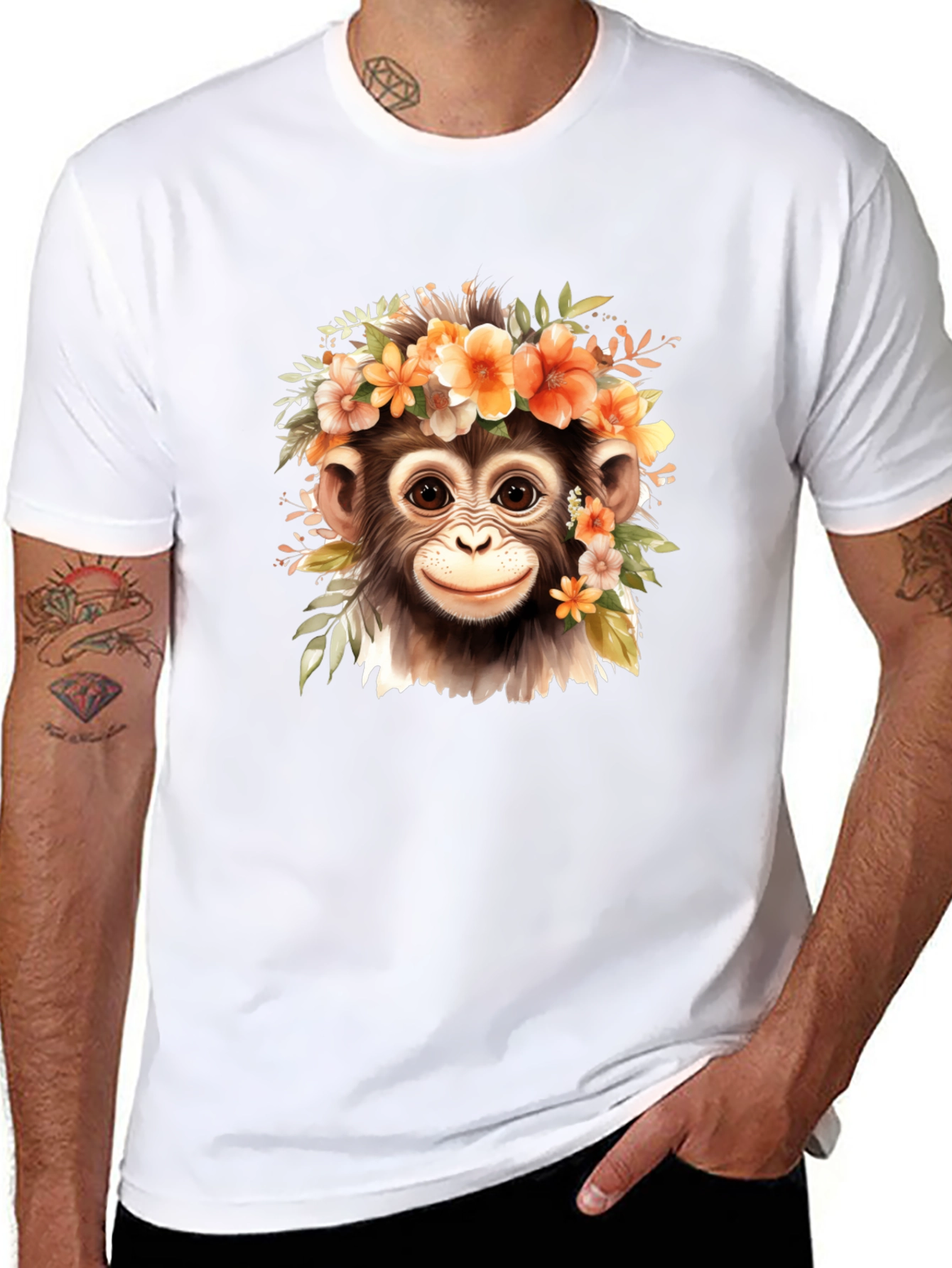 Monkey Flower Crown T-Shirt
