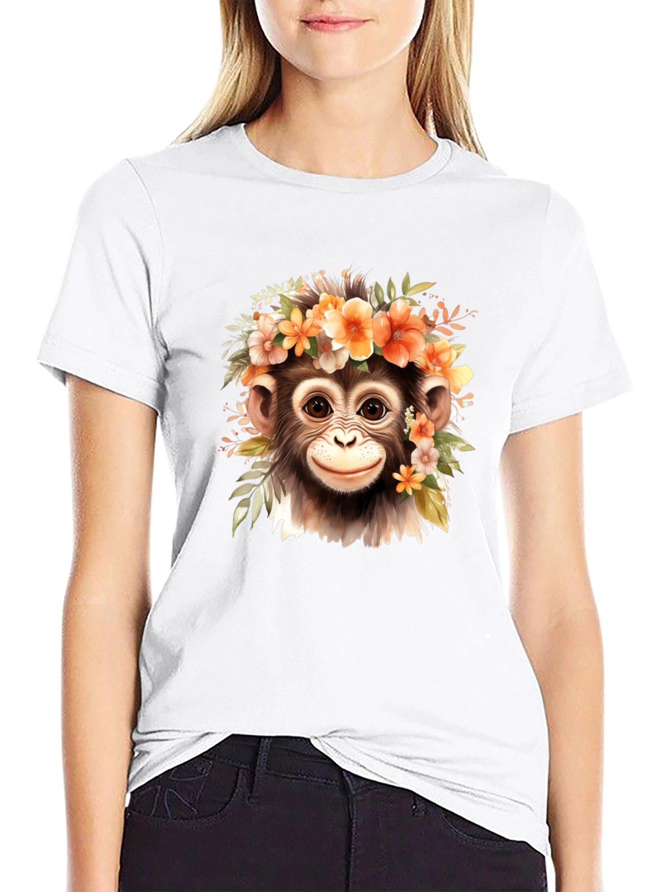 Monkey Flower Crown T-Shirt