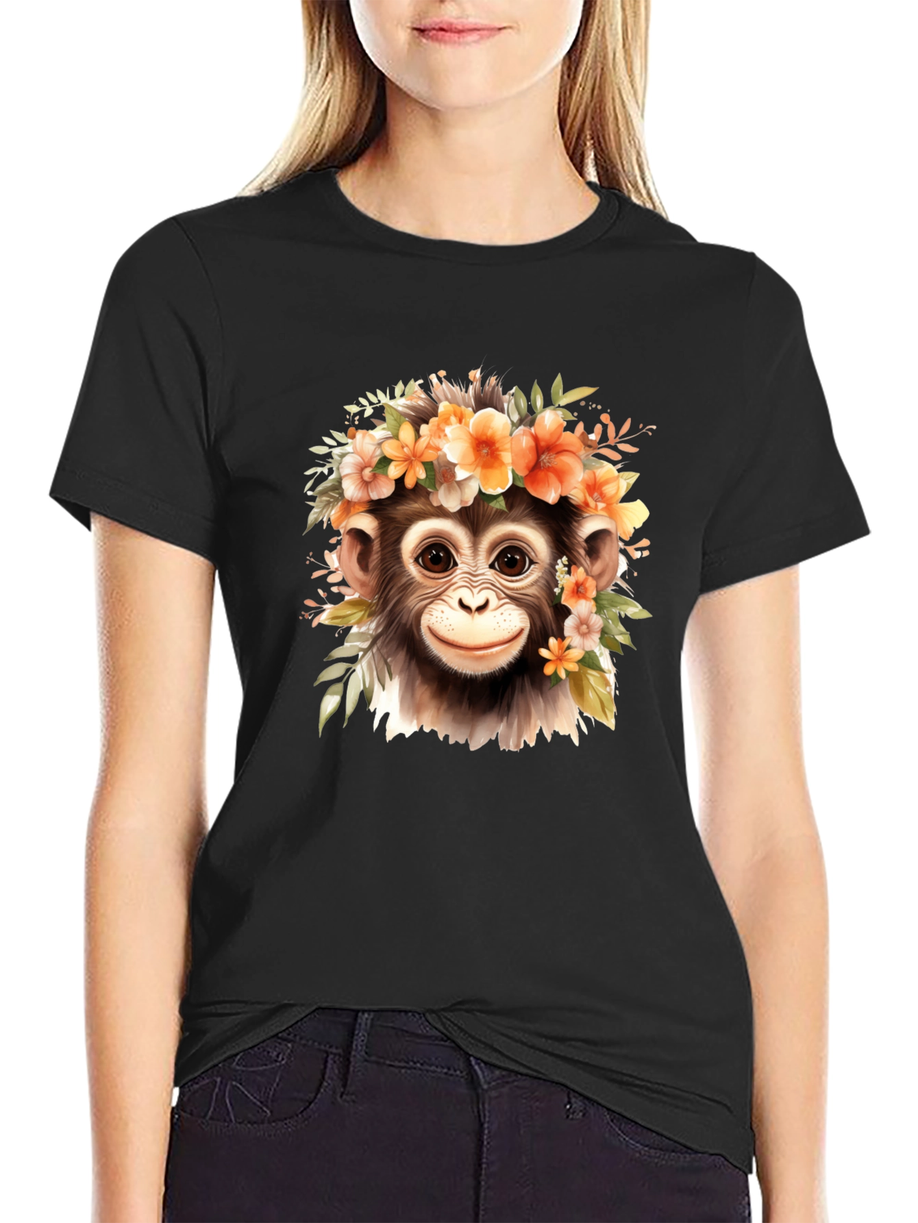 Monkey Flower Crown T-Shirt