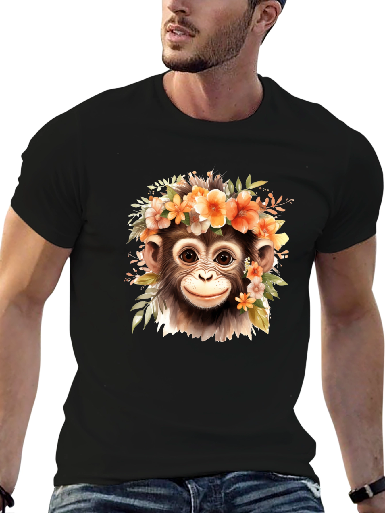 Monkey Flower Crown T-Shirt