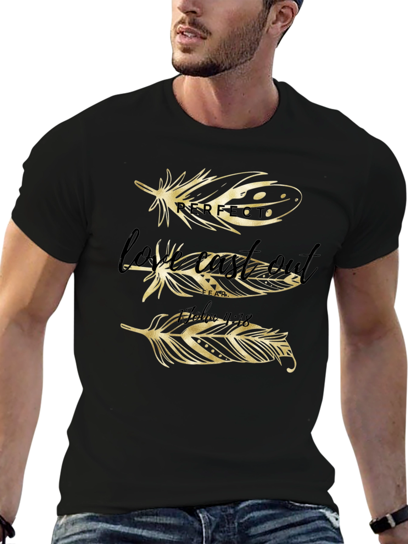 Feather Graphic Print T-Shirt