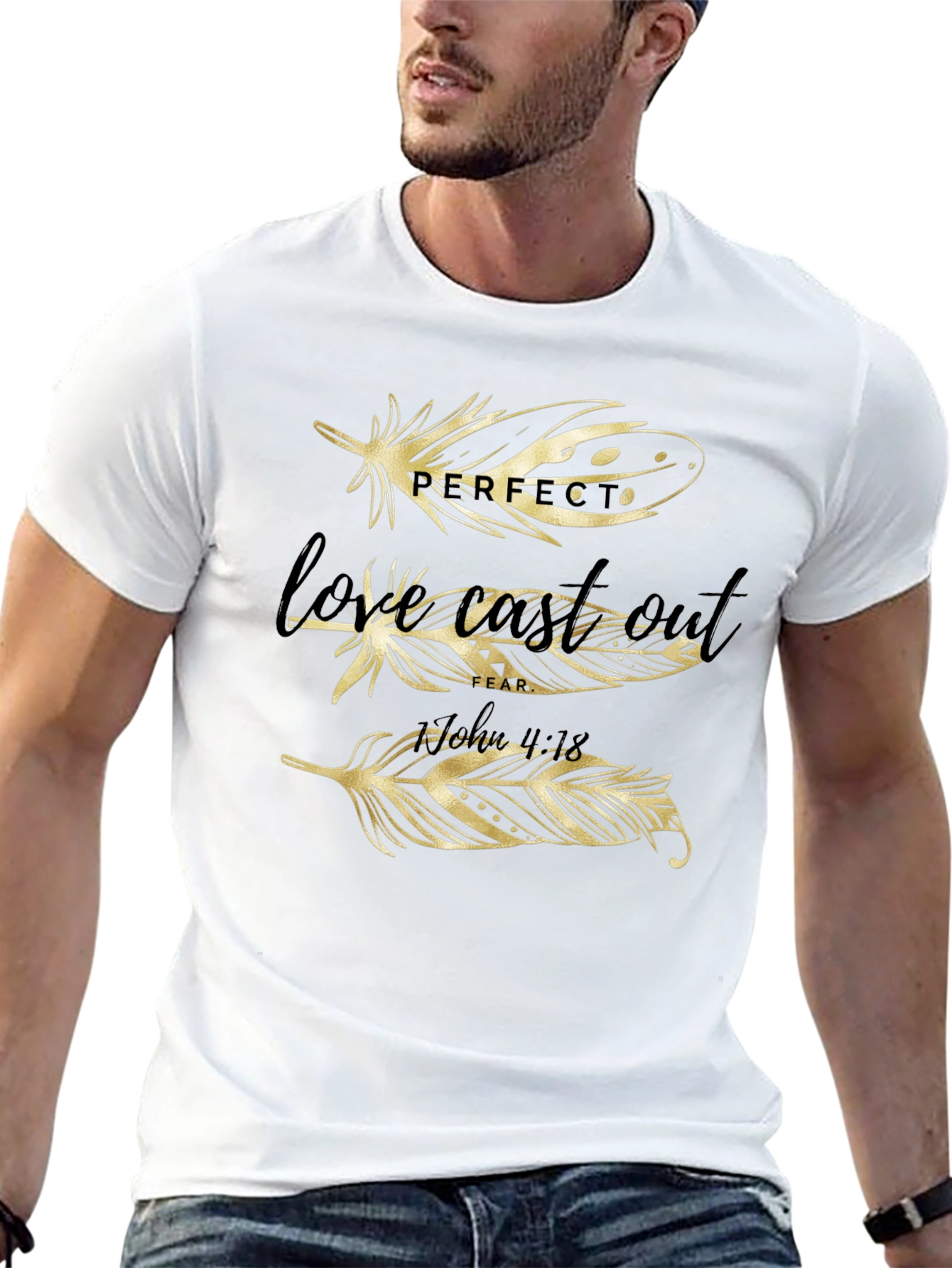Feather Graphic Print T-Shirt