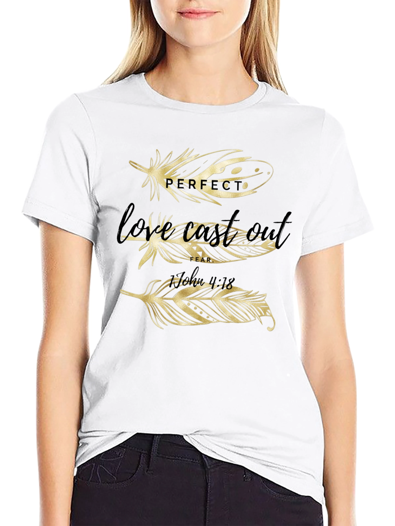 Feather Graphic Print T-Shirt
