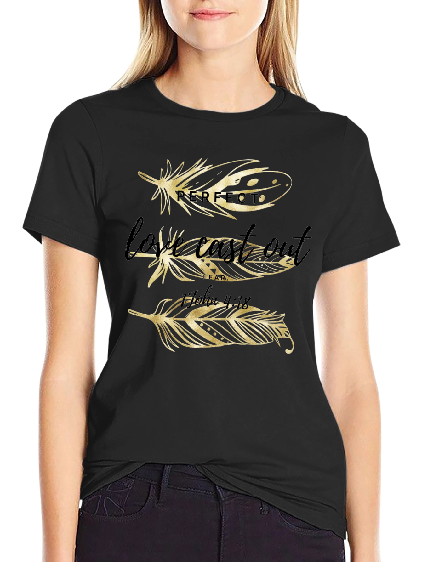 Feather Graphic Print T-Shirt
