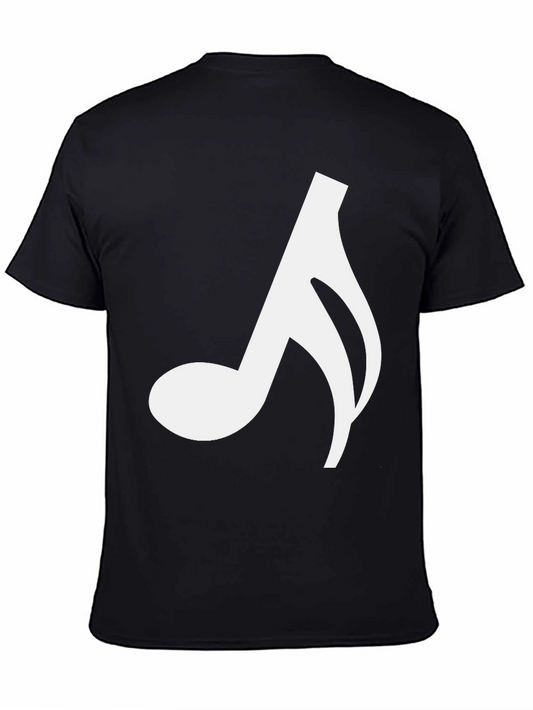 Music Note Graphic Tee - Stylish Black T-Shirt
