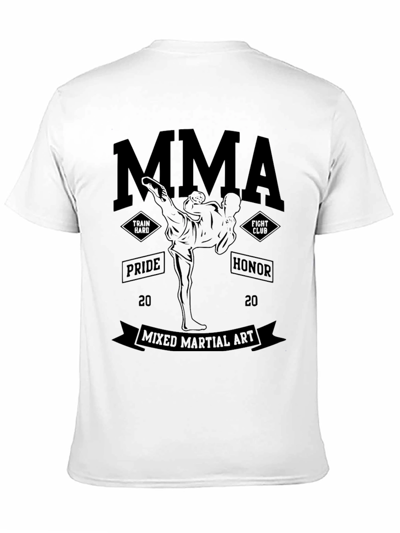 MMA Mixed Martial Arts Graphic T-Shirt Black