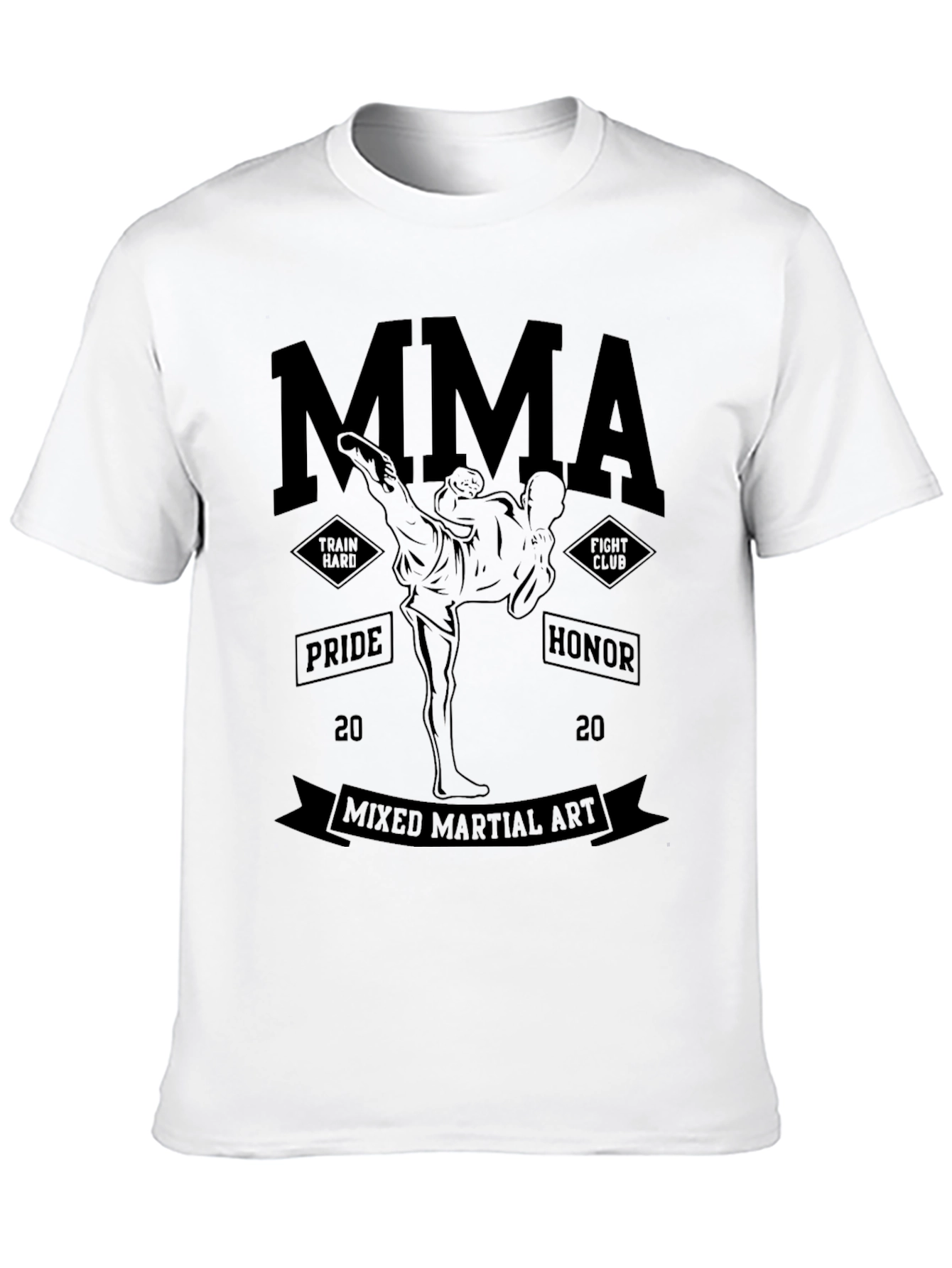 MMA Mixed Martial Arts Graphic T-Shirt Black