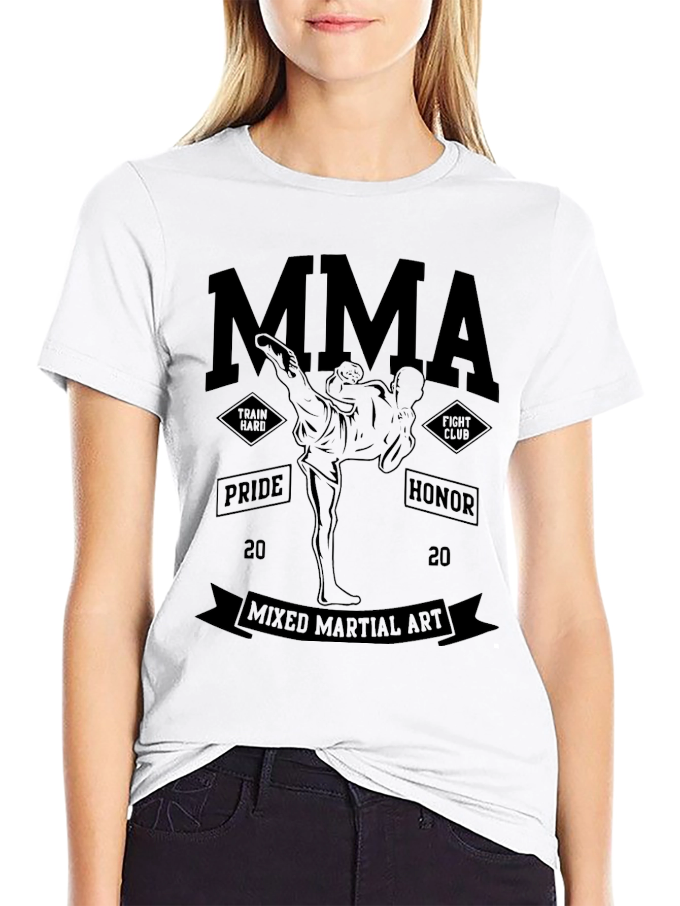 MMA Mixed Martial Arts Graphic T-Shirt Black