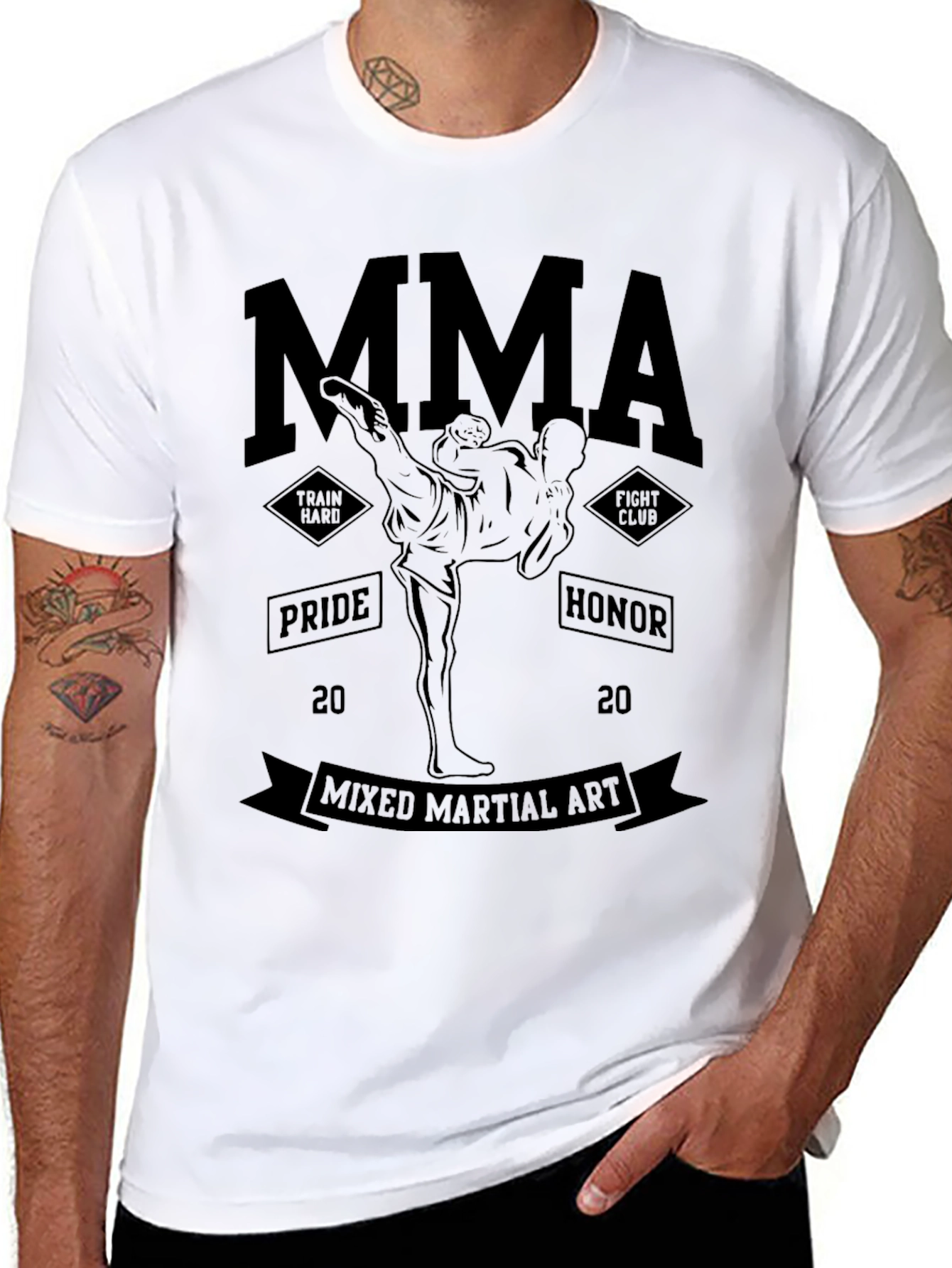 MMA Mixed Martial Arts Graphic T-Shirt Black