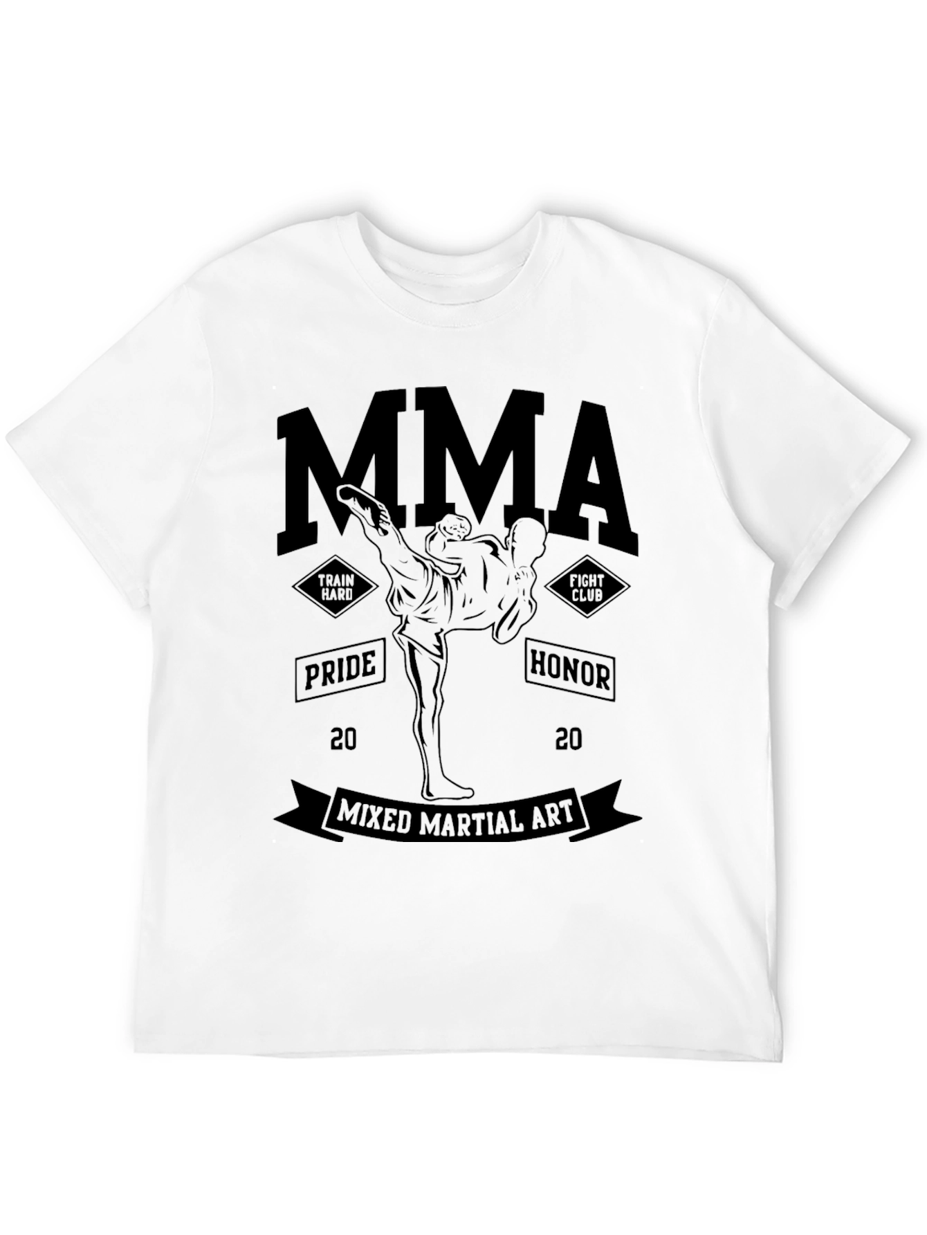 MMA Mixed Martial Arts Graphic T-Shirt Black