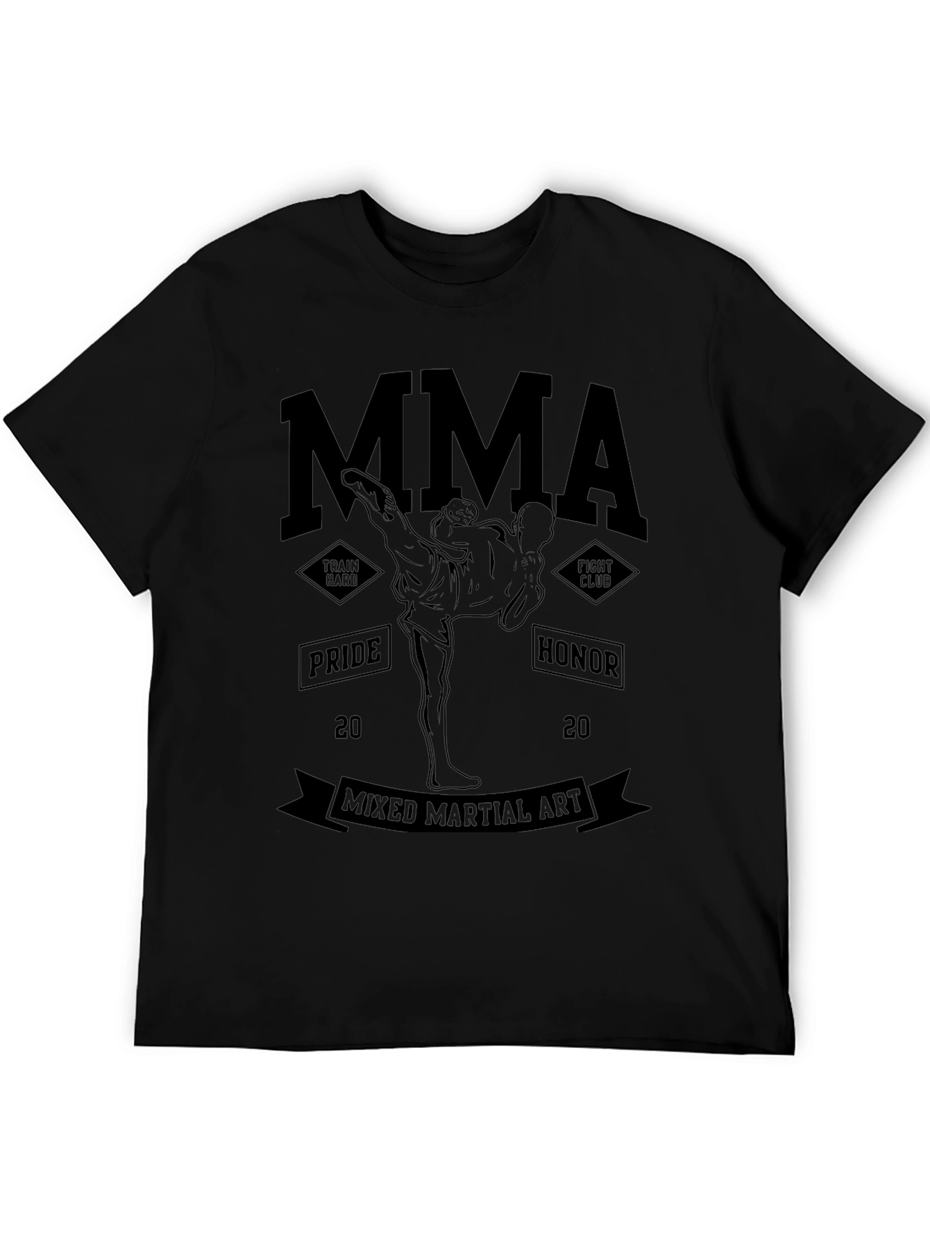 MMA Mixed Martial Arts Graphic T-Shirt Black