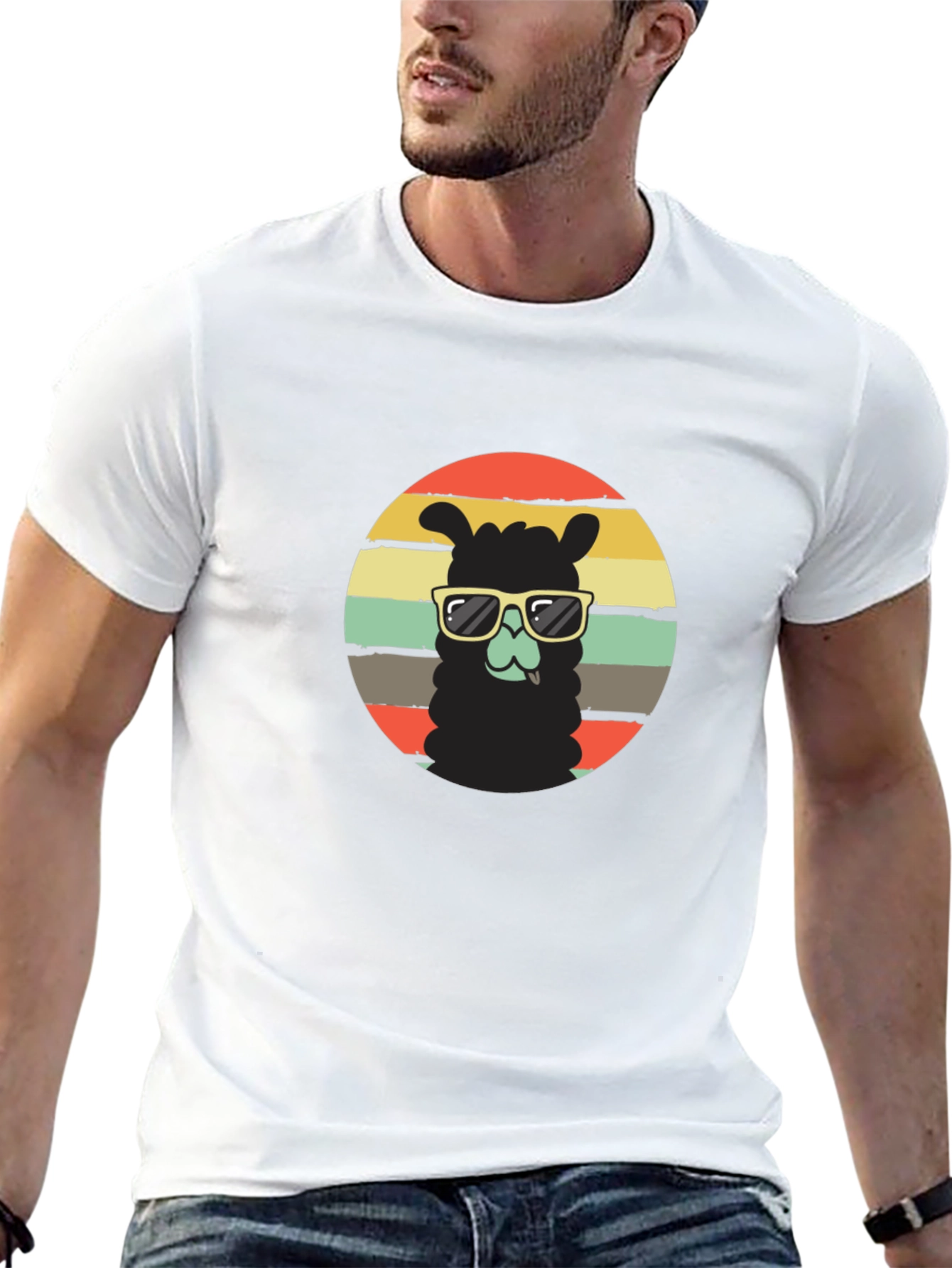 Cool Llama Retro T-Shirt