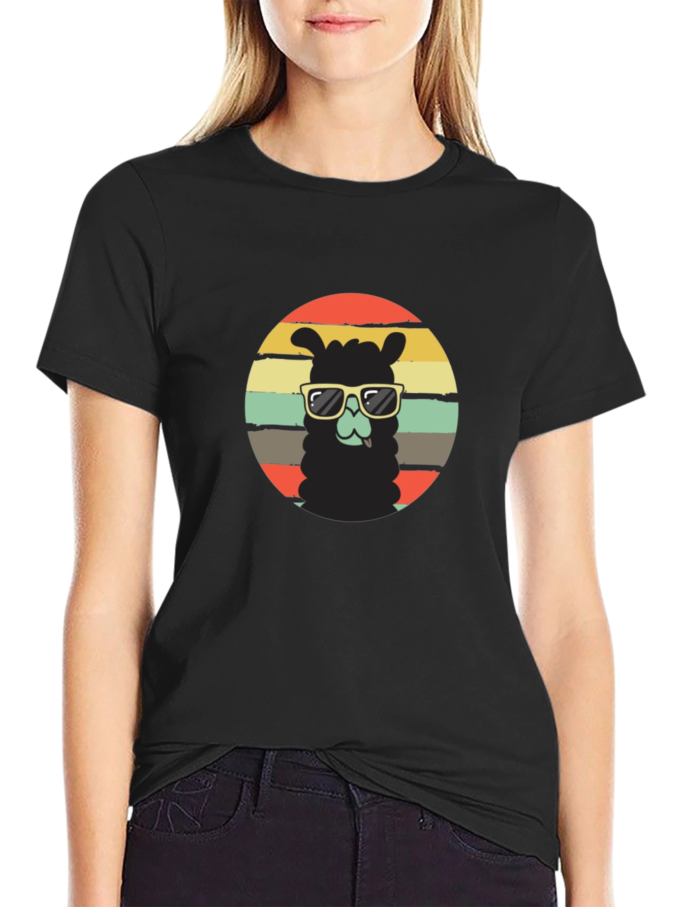 Cool Llama Retro T-Shirt
