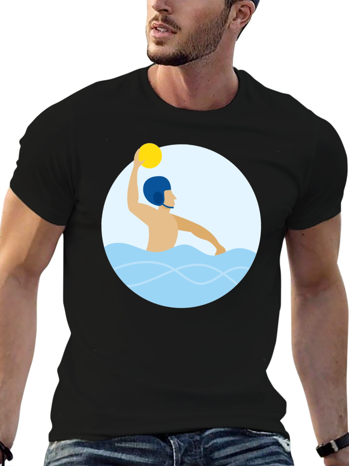 Water Polo Player Graphic T-Shirt